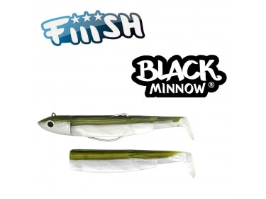 Ψαράκι σιλικόνης FIIISH BLACK MINNOW COMBO #1