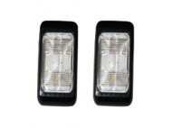 Πλαφονιέρα / Φανάρι Τρέιλερ, 2 LEDs, 12V&24V, μαύρο (σετ 2 τεμ)