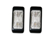 Πλαφονιέρα / Φανάρι Τρέιλερ, 2 LEDs, 12V&24V, μαύρο (σετ 2 τεμ)